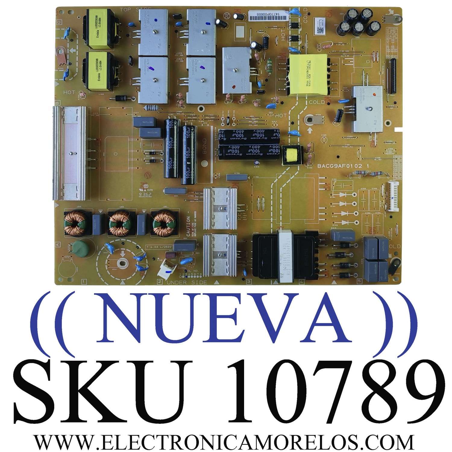 FUENTE DE PODER PARA TV PHILIPS (( NUEVA )) / NUMERO DE PARTE ACG9ZMPW-001 / BACG9AF0102 1 / 00663-01120 / MODELO 75PFL4864/F7	